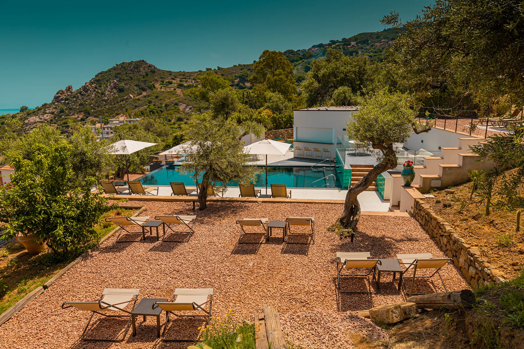 Piscina e lounge bar i servizi di Villa Totò Resort per gli ospiti di Villa Olea-gallery8